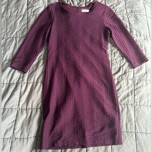 Calvin Klein burgundy midi dress size 8